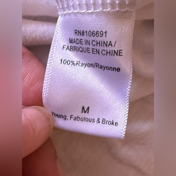 Black and White Muscle Tee with Textured Tank Top Style young fabulous & broke M - Picture 13 of 16